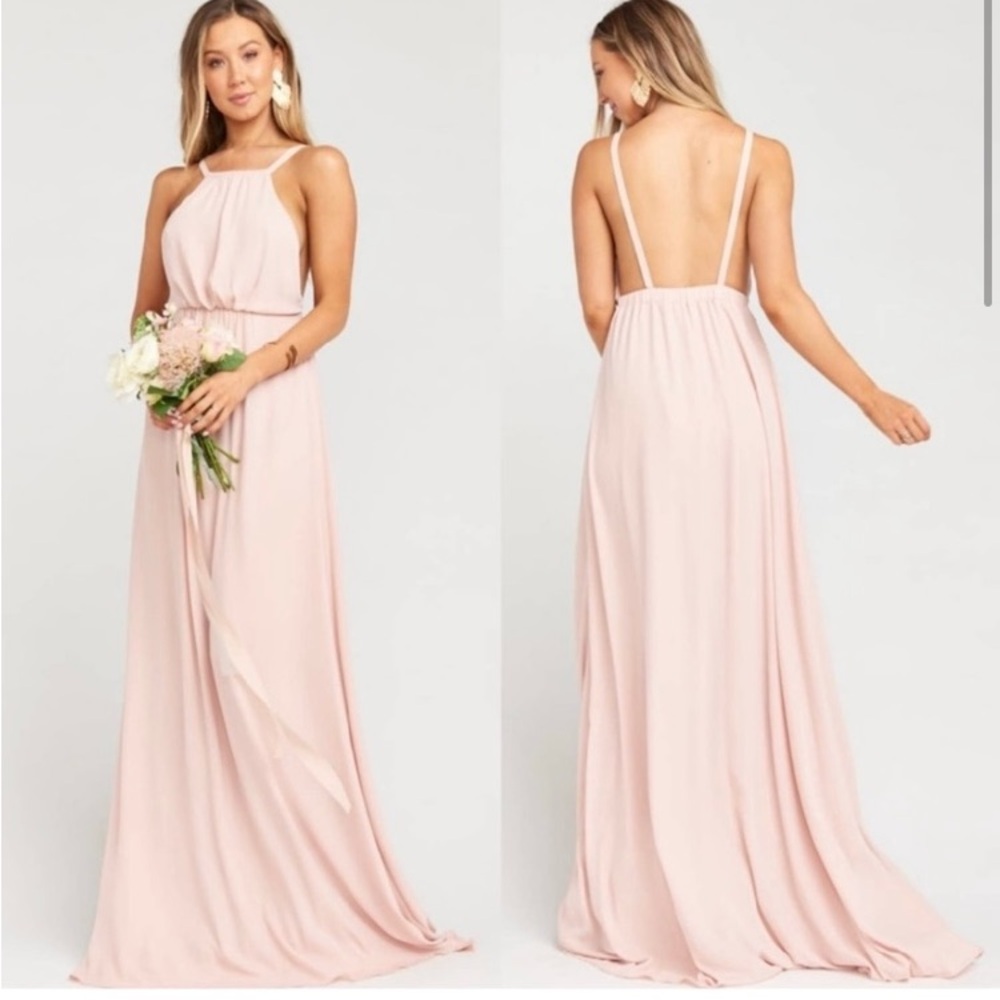 Amanda Maxi Dress Size xtra small color dusty blush crisp